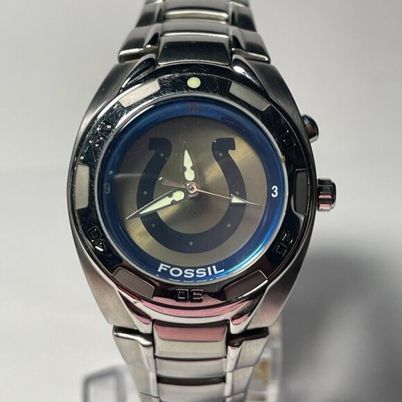 Indianapolis Colts NCAA Stainless-Steel Kaleido Ladies Watch by Fossil NEW - Picture 9 of 9